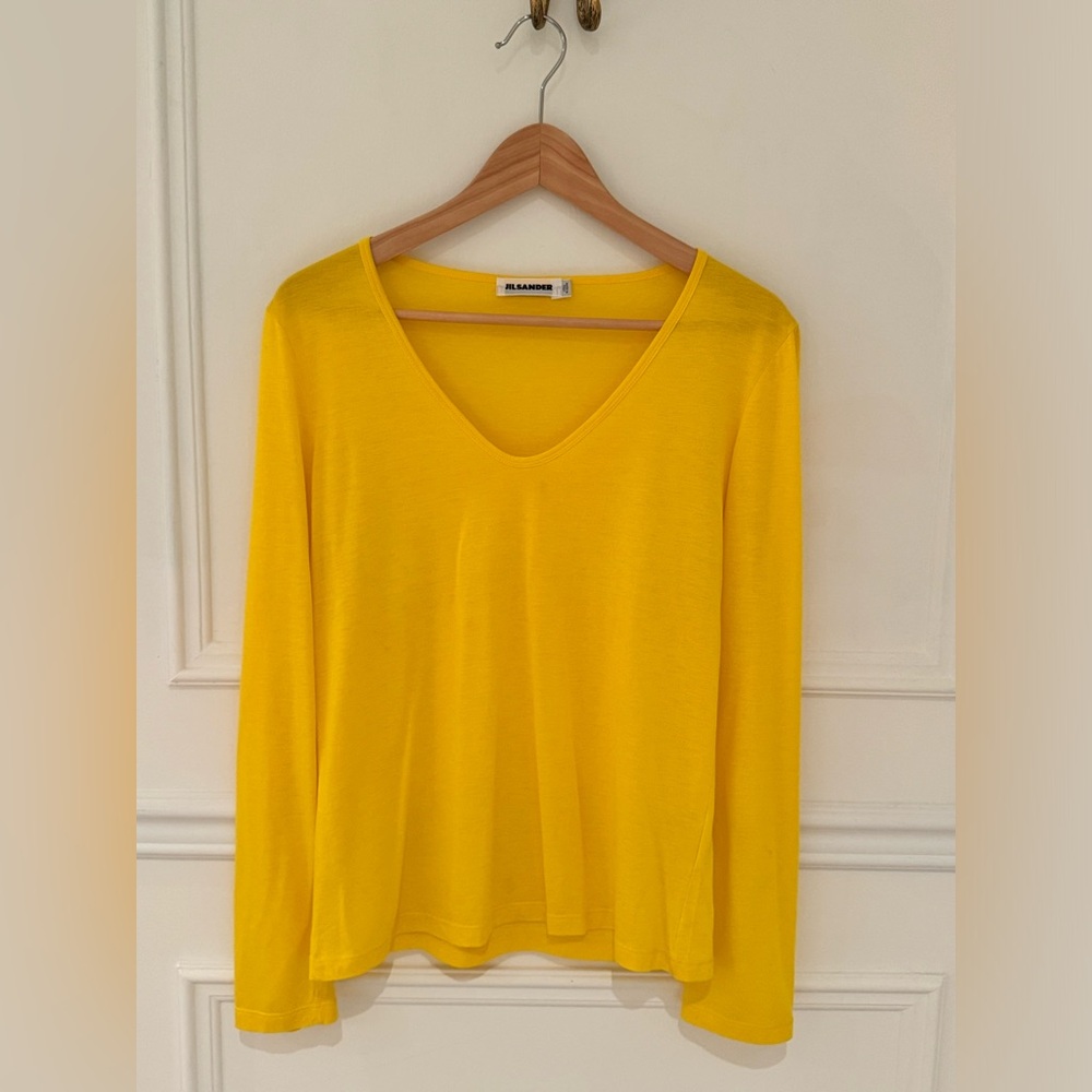 Jil Sander yellow long sleeve top